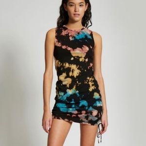 COTTON CITIZEN Tie Dye Ruched Dress sz M